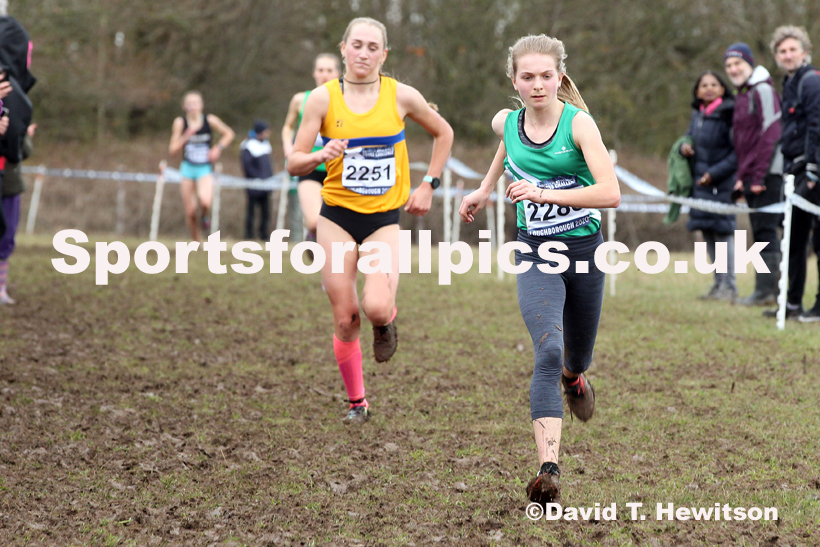 Womens under-17s, 2020 British Athletics Inter Counties Cross Country Champs., Prestwold Hall, Loughborough. Photo: David T. Hewitson/Sports for All Pics